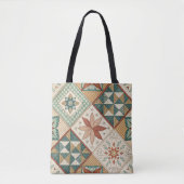 Rustic Diamond Patchwork Pattern - Geometric Tasche (Vorderseite)