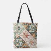 Rustic Diamond Patchwork Pattern - Geometric Tasche (Rückseite)