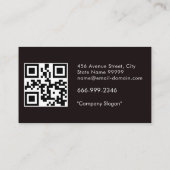 Rustic Diamond Plate Tradesman QR Code Template  Visitenkarte (Rückseite)