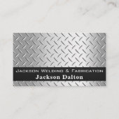 Rustic Diamond Plate Tradesman QR Code Template  Visitenkarte (Vorderseite)