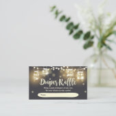 Rustic Diaper Raffle Card leuchtet Gläser Elegant Begleitkarte (Stehend Vorderseite)