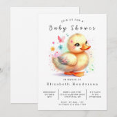 Rustic Digital Duck Baby Duck Einladung (Vorne/Hinten)
