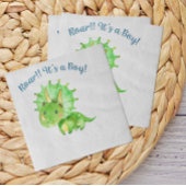 Rustic Dinosaur Baby Shower Boy Napkin Serviette