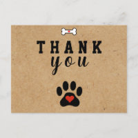 Rustic Dog Paw Custom Vielen Dank