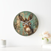 Rustic Donkey Große Wanduhr (Zuhause)