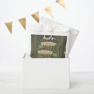 Rustic Dragonfly Lilypad Art Deco Danke Geschenktütchen