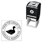 Rustic Duck Standing Library Book Name Permastempel (Beispiel)