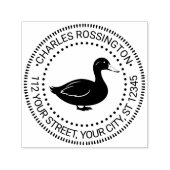 Rustic Duck Standing Name Return Address Permastempel (Design)