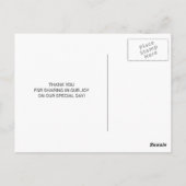 Rustic Dusty Blue Barn Wood Sunflower Vielen Dank Postkarte (Rückseite)