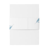 Rustic Dusty Blue Botanical Elegante Wedding Einladungsbanderole (Rückseitenbeispiel)