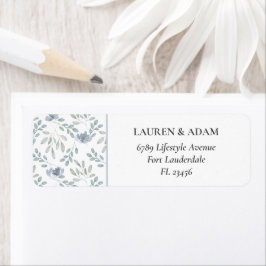 Rustic Dusty Blue Eucalyptus Address