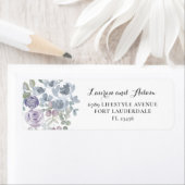 Rustic Dusty Blue Eucalyptus Address Label (Insitu)