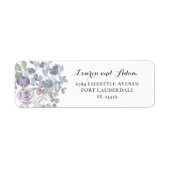 Rustic Dusty Blue Eucalyptus Address Label (Vorne)