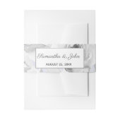 Rustic Dusty Blue Floral Wedding Einladungsbanderole (Vorderseite Beispiel)
