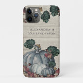 Rustic Dusty Blue Pumpkin Herbstlaubs Grau Wood Case-Mate iPhone Hülle (Rückseite)