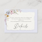 Rustic Dusty Blue Romantic Wildflower Wedding Begleitkarte (Vorderseite)