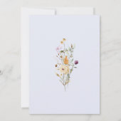 Rustic Dusty Blue Romantic Wildflower Wedding Einladung (Rückseite)