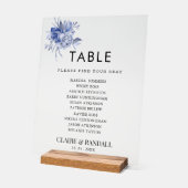 rustic dusty blue roses and other flowers acrylschild (Winkel)