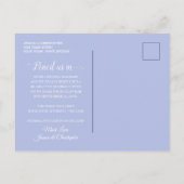 rustic dusty blue roses and other flowers ankündigungspostkarte (Rückseite)