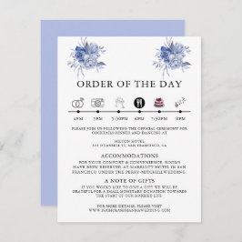 rustic dusty blue roses and other flowers begleitkarte