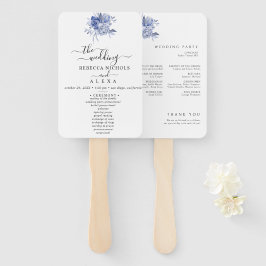 rustic dusty blue roses and other flowers fächer