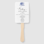 rustic dusty blue roses and other flowers fächer (Vorderseite)