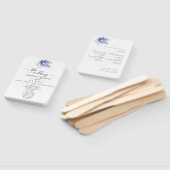 rustic dusty blue roses and other flowers fächer (Non-assembled)