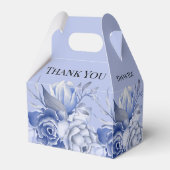 rustic dusty blue roses and other flowers geschenkschachtel (Rückseite)