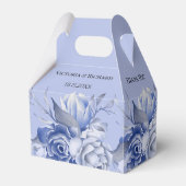 rustic dusty blue roses and other flowers geschenkschachtel (Vorderseite)