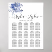 rustic dusty blue roses and other flowers poster (Vorne)