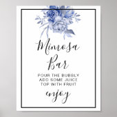 rustic dusty blue roses and other flowers poster (Vorne)