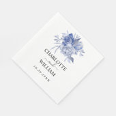 rustic dusty blue roses and other flowers serviette (Ecke)