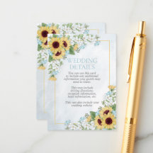 Rustic Dusty Blue Sunflower Details Umschließungsk