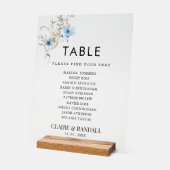 rustic dusty Blue watercolor flower bouquet Acrylschild (Winkel)