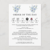 rustic dusty blue watercolor flowers & leaves begleitkarte (Vorderseite)