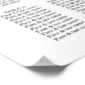 rustic dusty blue watercolor flowers & leaves poster (Ecke)