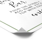 rustic dusty blue watercolor flowers & leaves poster (Ecke)