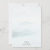 Rustic Dusty Blue Watercolor Wedding Probe Einladung (Rückseite)