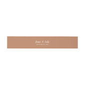 Rustic Dusty Blue Wedding Einladungsbanderole (Flach)
