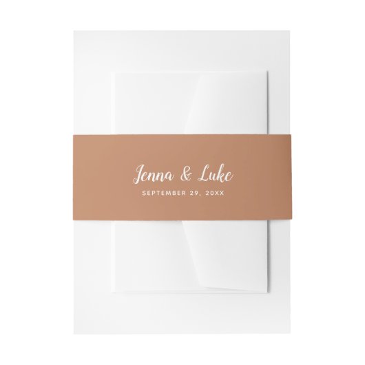 Rustic Dusty Blue Wedding Einladungsbanderole (Vorderseite Beispiel)