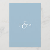 Rustic Dusty Blue Wedding Itinerary - Willkommen Programm (Rückseite)