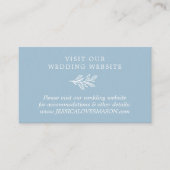 Rustic Dusty Blue Wedding Website Beipackkarte Begleitkarte (Vorderseite)