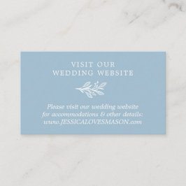 Rustic Dusty Blue Wedding Website Beipackkarte Begleitkarte