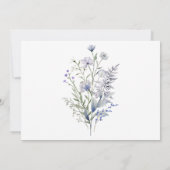 Rustic Dusty Blue Wild Blume Save The Date (Rückseite)