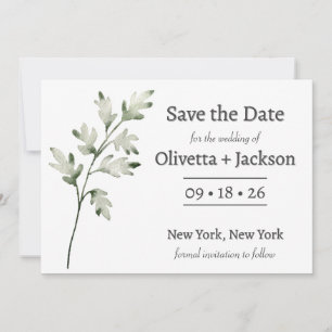 Rustic Dusty Blue Wild Blume Save The Date