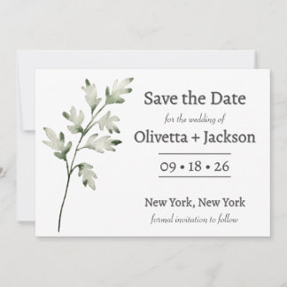 Rustic Dusty Blue Wild Blume Save The Date