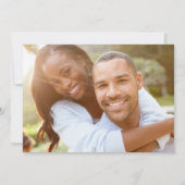 Rustic Dusty Blue Wildblume + Foto Save the Date Einladung (Rückseite)