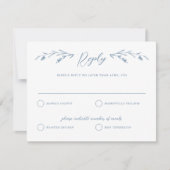 Rustic Dusty Blue Wildblume Wedding Repair Card Einladung (Vorderseite)