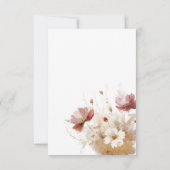 Rustic Dusty Blue Wildblumen & Daisies Dinner RSVP Karte (Rückseite)