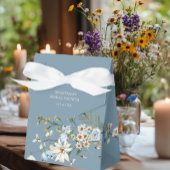 Rustic Dusty Blue Wildblumen & Daisies Dusche Geschenkschachtel